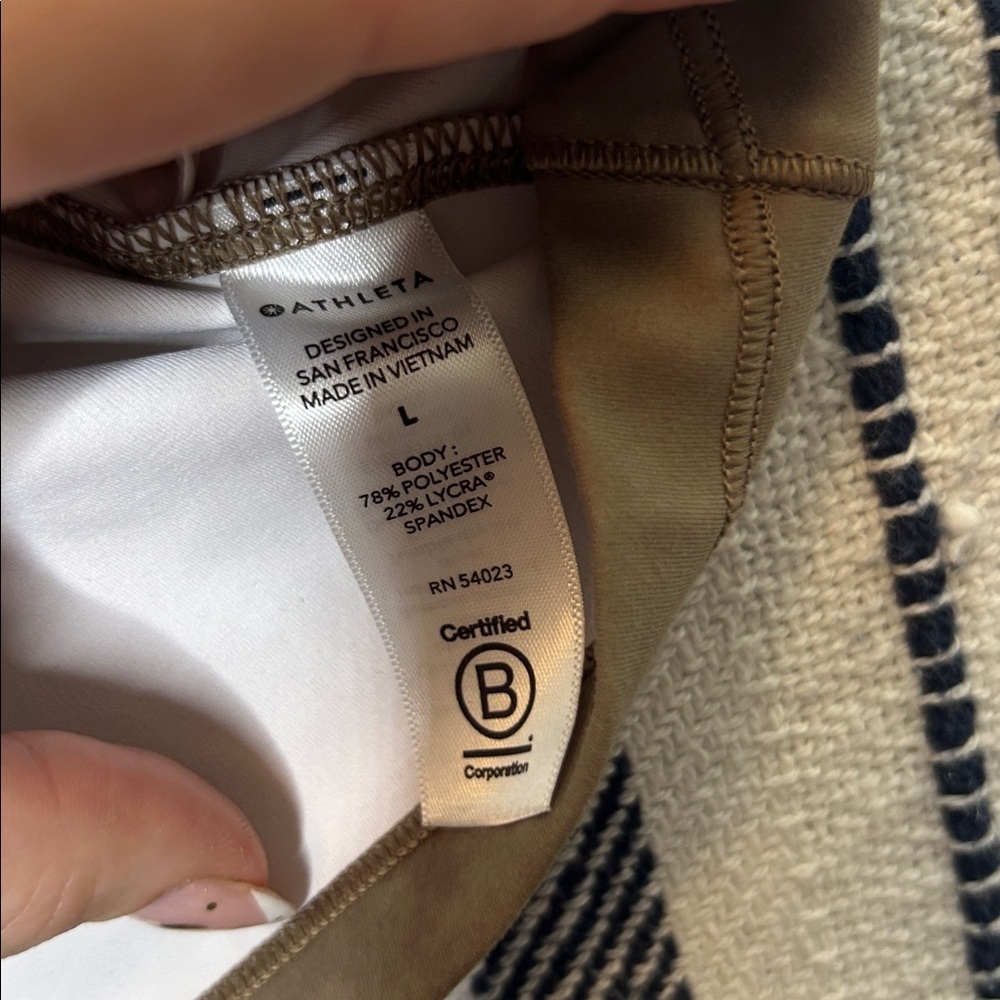 Athleta Shanti Watercolor Striped Crop Tank Top - Picture 4 of 5